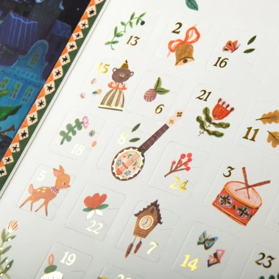 Calendar de Advent Lanterna si 23 de discuri cu povesti Minouchkas Moulin Roty
