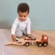 Camion din lemn cu 4 masini culori pastel Egmont Camion din lemn cu 4 masini culori pastel Egmont