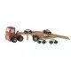 Camion din lemn cu 4 masini culori pastel Egmont Camion din lemn cu 4 masini culori pastel Egmont