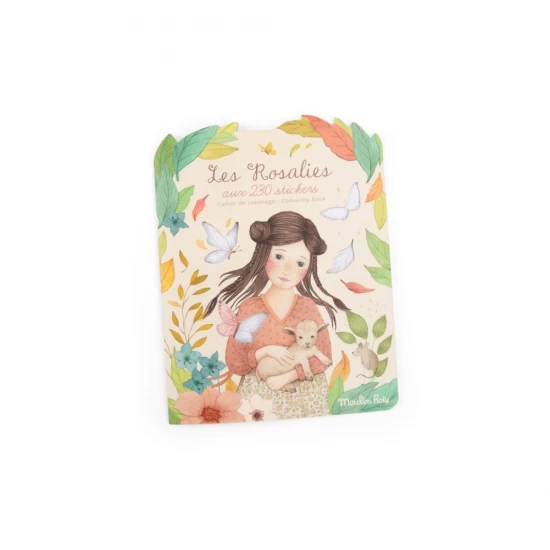 Carte de colorat cu abtibilduri Les Rosalies Moulin Roty Carte de colorat cu abtibilduri Les Rosalies Moulin Roty