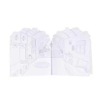 Carte de colorat cu stickere Marea familie Moulin Roty