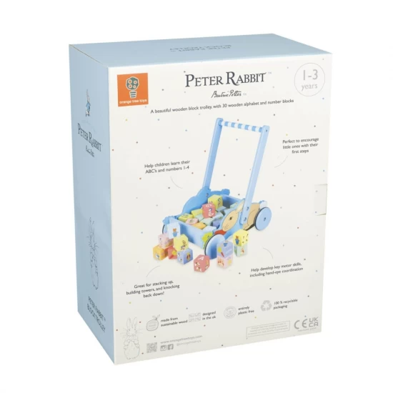 Carucior cu cuburi Peter Rabbit Orange Tree Toys Carucior cu cuburi Peter Rabbit Orange Tree Toys
