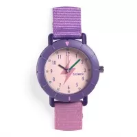 Ceas de mana pentrru copii Purple Flash Djeco