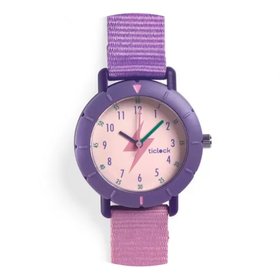 Ceas de mana pentrru copii Purple Flash Djeco Ceas de mana pentrru copii Purple Flash Djeco