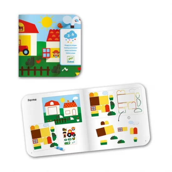 Set creativ Colaje V-ati ascunselea Djeco Set creativ Colaje V-ati ascunselea Djeco