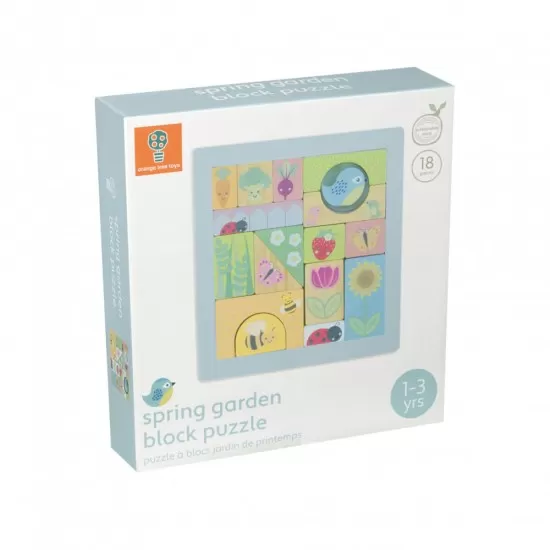 Cuburi de construit Gradina de primavara Orange Tree Toys 18 piese Cuburi de construit Gradina de primavara Orange Tree Toys 18 piese