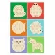 Cuburi lemn TouchBasic Djeco 4 piese Cuburi lemn TouchBasic Djeco 4 piese