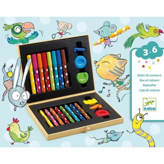 Cutie culori pentru primele desene Djeco Cutie culori pentru primele desene Djeco