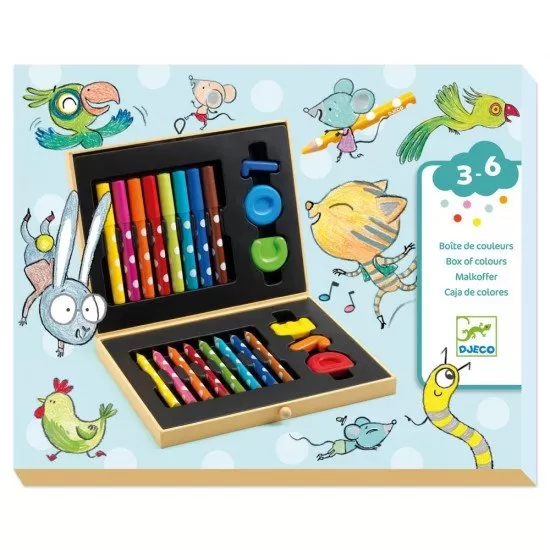 Cutie culori pentru primele desene Djeco Cutie culori pentru primele desene Djeco