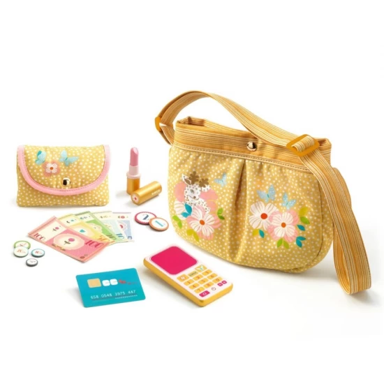 Geanta din bumbac cu accesorii pentru fetite Djeco