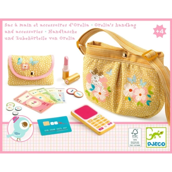 Geanta din bumbac cu accesorii pentru fetite Djeco
