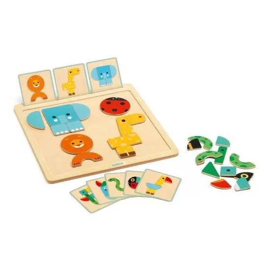 Joc pentru bebe cu forme geometrice Geo Basic Djeco Joc pentru bebe cu forme geometrice Geo Basic Djeco