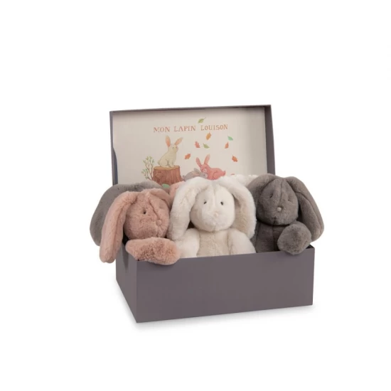 Iepuras Luison din plus gri Moulin Roty 32 cm Iepuras Luison din plus gri Moulin Roty 32 cm