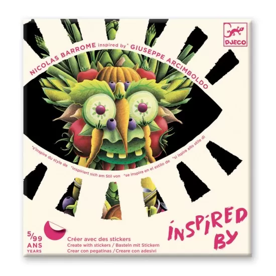 Set stickere Fructe si legume Djeco Inspired by Arcimboldo
