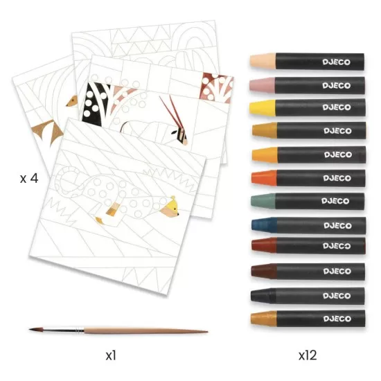 Set pictura In desert Inspired by Paul Klee Djeco Set pictura In desert Inspired by Paul Klee Djeco