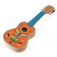 Instrument muzical pentru copii, Chitara din lemn cu 6 corzi, Djeco