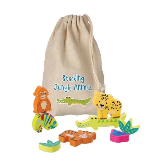 Joc Animale din jungla de stivuit Orange Tree Toys Joc Animale din jungla de stivuit Orange Tree Toys