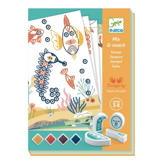 Joc creativ cu stampile Animale surprinzatoare Djeco Joc creativ cu stampile Animale surprinzatoare Djeco