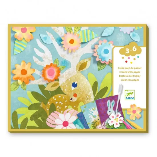 Joc creativ de decorat cu hartie Djeco Joc creativ de decorat cu hartie Djeco