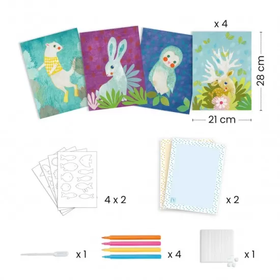 Joc creativ de decorat cu hartie Djeco Joc creativ de decorat cu hartie Djeco