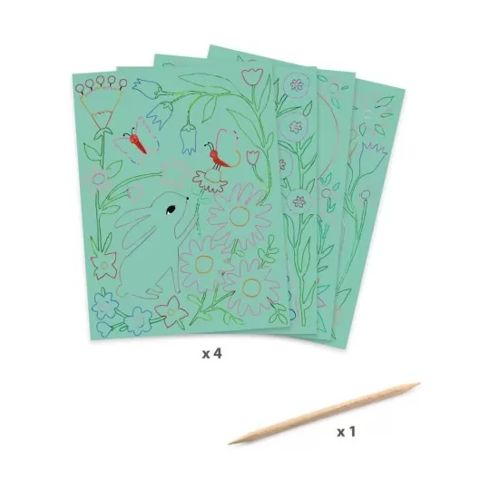 Joc creativ de razuit - Animale din gradina Joc creativ de razuit - Animale din gradina