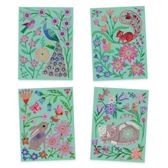 Joc creativ de razuit - Animale din gradina Joc creativ de razuit - Animale din gradina