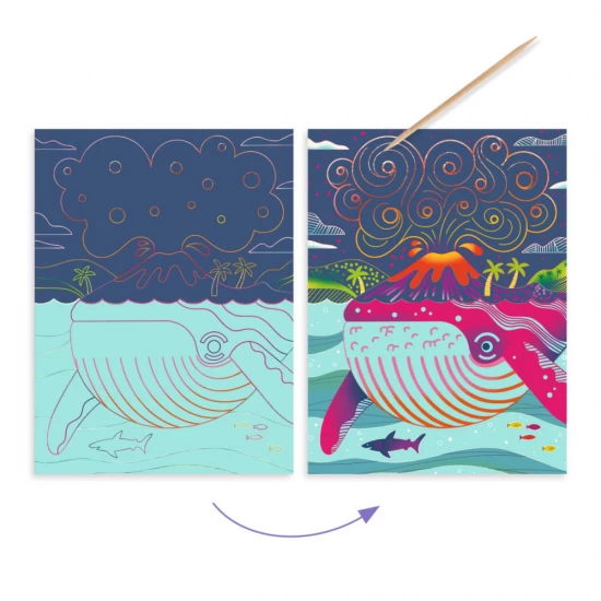 Joc creativ de razuit Fauna marina Joc creativ de razuit Fauna marina