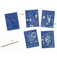 Joc creativ de razuit planse fluorescente - Noaptea