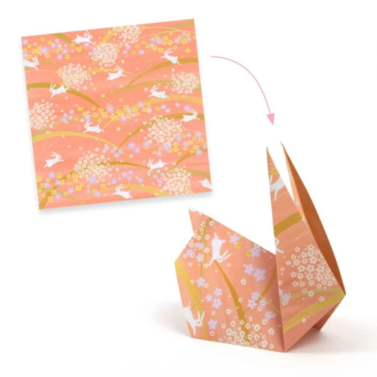 Joc creativ foi pentru origami Haru Djeco Joc creativ foi pentru origami Haru Djeco