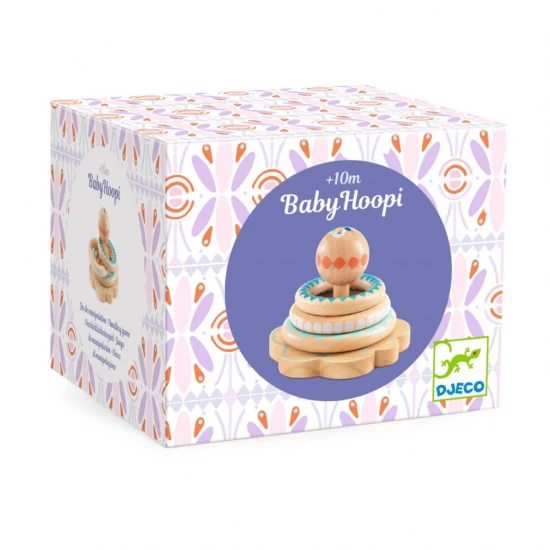 Joc cu inele pentru bebelusi BabyHoopie Djeco Joc cu inele pentru bebelusi BabyHoopie Djeco
