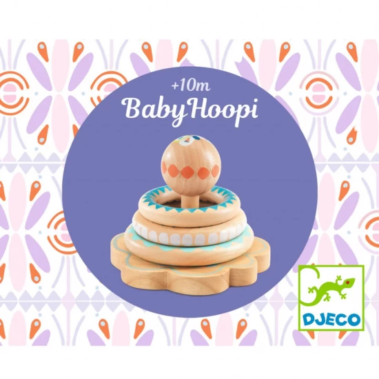 Joc cu inele pentru bebelusi BabyHoopie Djeco Joc cu inele pentru bebelusi BabyHoopie Djeco
