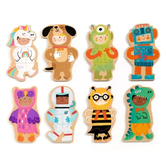 Joc cu magneti Djeco - Animale costumate Joc cu magneti Djeco - Animale costumate