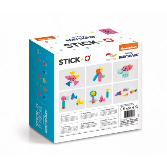 Joc cu magneti Stick-O Baby Shark 17 piese Joc cu magneti Stick-O Baby Shark 17 piese