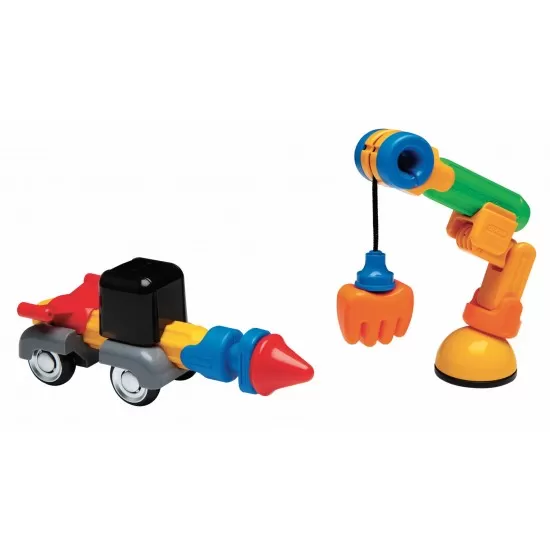 Set de construit vehicule cu magneti Stick-O 32 piese Set de construit vehicule cu magneti Stick-O 32 piese