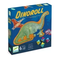 Joc cu zaruri piramidale Dinoroll Djeco