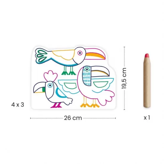 Joc de desenat Familii de animale Djeco Joc de desenat Familii de animale Djeco