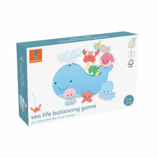 Joc de echilibru din lemn cu fauna marina Orange Tree Toys Joc de echilibru din lemn cu fauna marina Orange Tree Toys