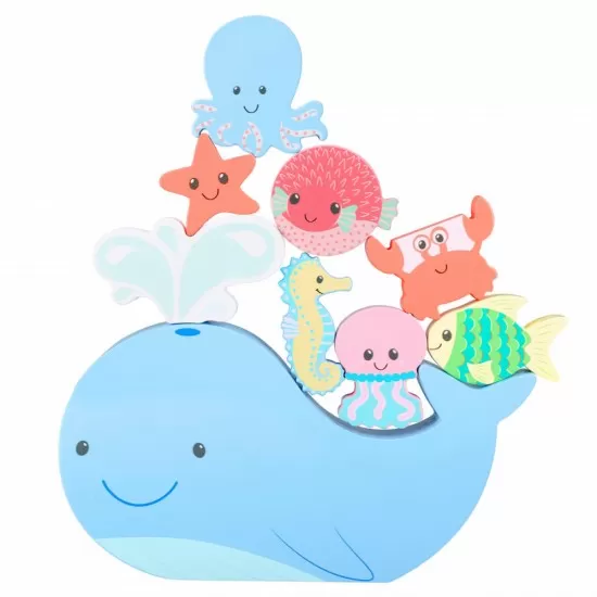 Joc de echilibru din lemn cu fauna marina Orange Tree Toys Joc de echilibru din lemn cu fauna marina Orange Tree Toys