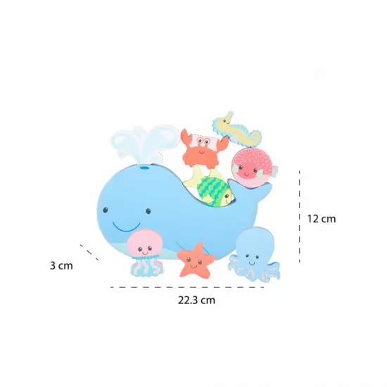 Joc de echilibru din lemn cu fauna marina Orange Tree Toys Joc de echilibru din lemn cu fauna marina Orange Tree Toys