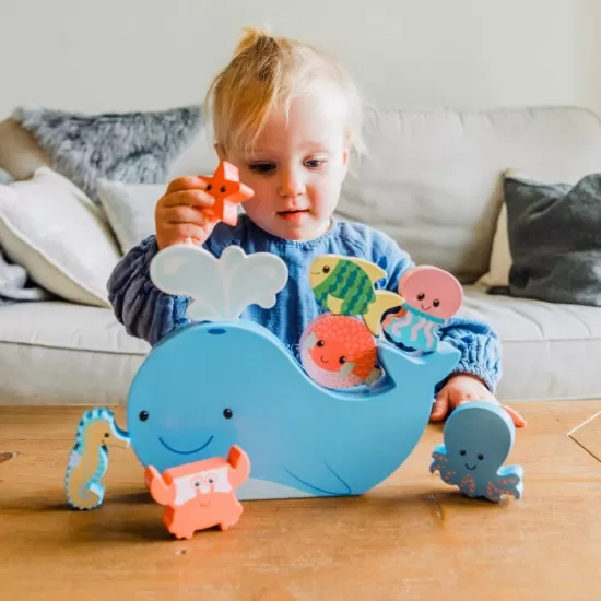 Joc de echilibru din lemn cu fauna marina Orange Tree Toys Joc de echilibru din lemn cu fauna marina Orange Tree Toys