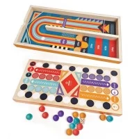 Joc de masa din lemn 2 in 1 Pinball si Ludo Svoora