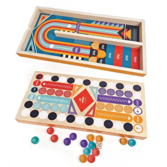 Joc de masa din lemn 2 in 1 Pinball si Ludo Svoora