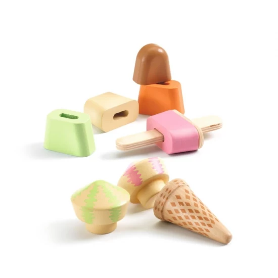 Joc de rol din lemn Gelateria Lina & Lino Djeco