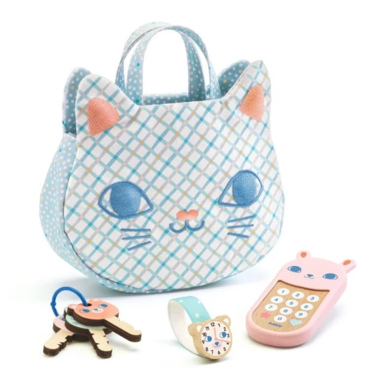 Set de joaca gentuta pisicuta cu accesorii Djeco Set de joaca gentuta pisicuta cu accesorii Djeco