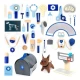 Set de joaca doctor veterinar 37 piese albastru UMU Toys Set de joaca doctor veterinar 37 piese albastru UMU Toys