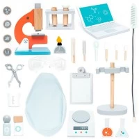 Set de joaca din lemn Laborator de cercetare 29 piese UMU Toys