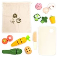 Set de joaca legume de feliat din lemn 22 piese UMU Toys