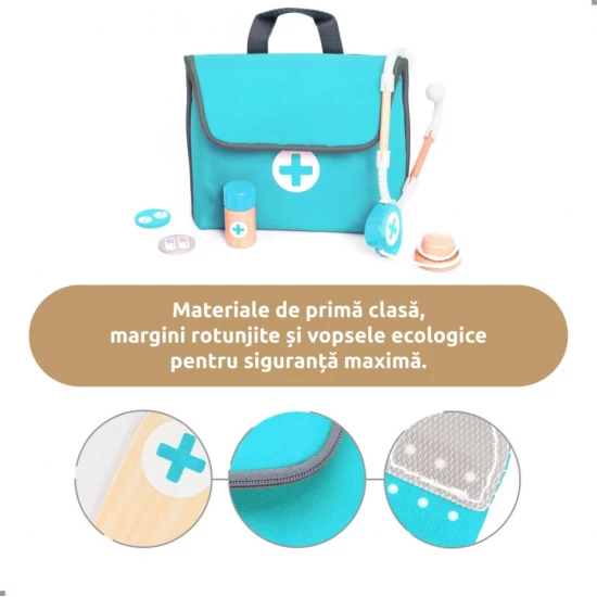 Joc de rol Mini trusa de doctor turcoaz, UMU Toys, +3 ani