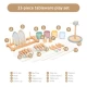 Set de joaca din lemn pentru servirea mesei 33 piese UMU Toys Set de joaca din lemn pentru servirea mesei 33 piese UMU Toys