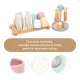Set de joaca din lemn pentru servirea mesei 33 piese UMU Toys Set de joaca din lemn pentru servirea mesei 33 piese UMU Toys
